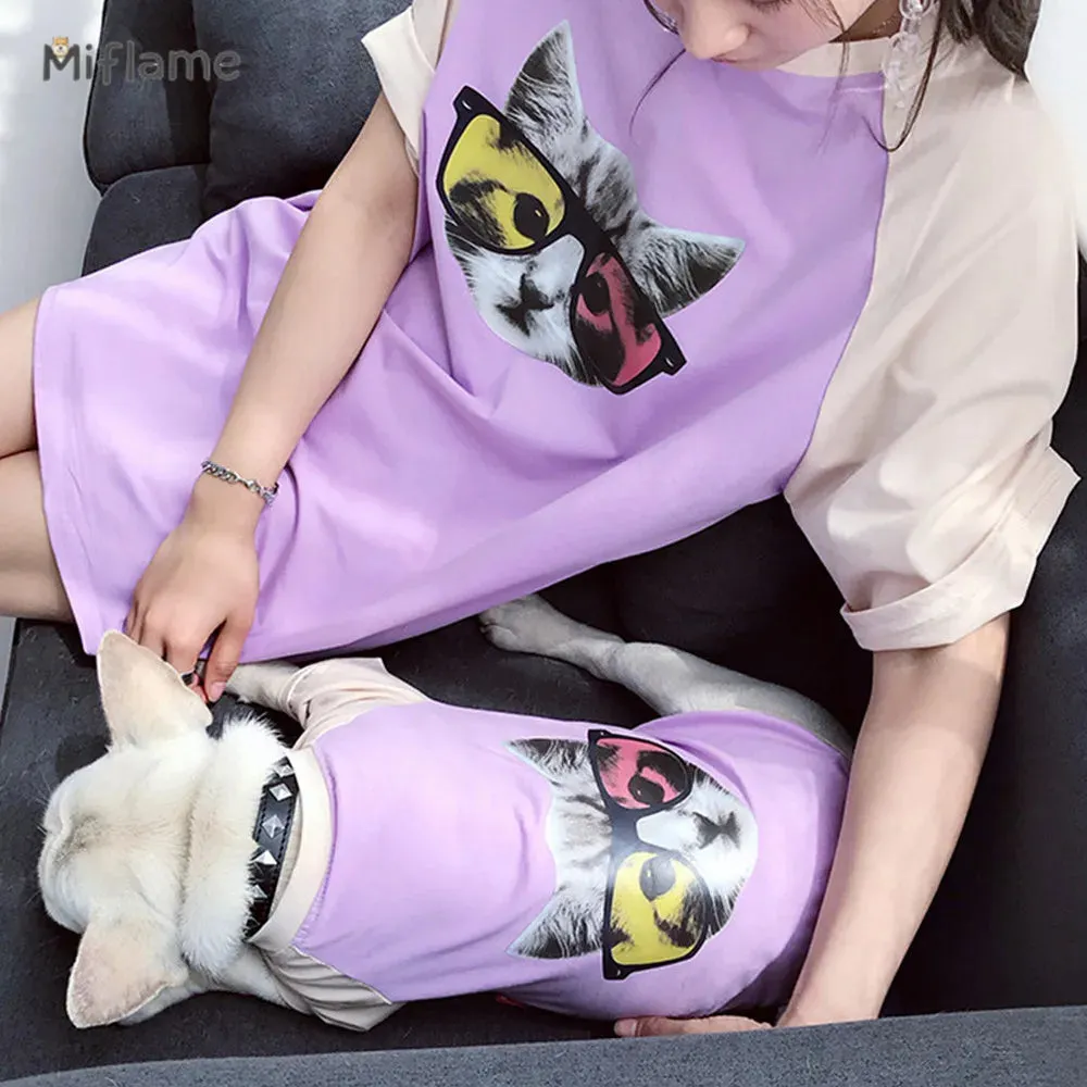 Matching Family Clothes For Pet And Owner Cool Cat Logo
